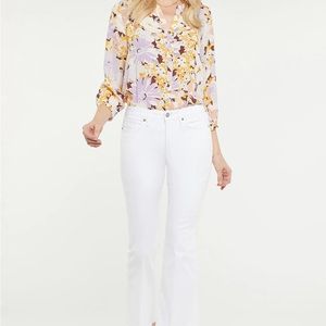 NYDJ Ava Daring Ankle Flare Jeans -white
